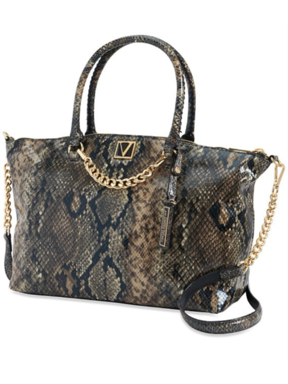 Women's Victoria's Secret One Size Snake Print Tote Bag Brown/Black